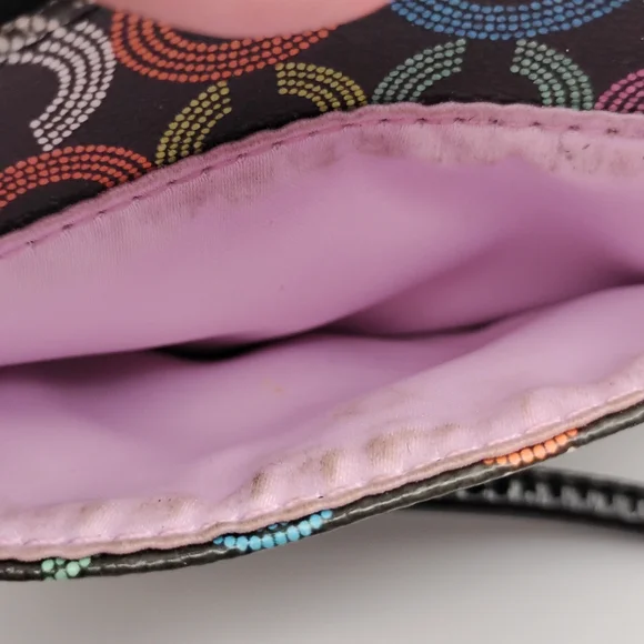 Coach Waverly Multicolor Patent Leather With Lavender Interior Wristlet - Picture 4 of 5